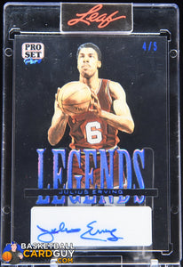 Julius Erving Pro Set Pure Legends Autograph #/5 auto, autograph, basketball card, numbered
