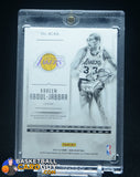 Kareem Abdul-Jabbar 2014-15 Panini Noir Autograph Materials Prime Color #ACKAJ #/25 auto, autograph, memorabilia, numbered