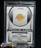 Kareem Abdul-Jabbar 2024-25 Panini Obsidian Trailblazer Gold Flood #/5 auto, autograph, numbered
