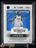 Karim Mane 2020-21 Panini Illusions First Impressions Jersey Autographs #10 autograph, basketball card, jersey, rookie card