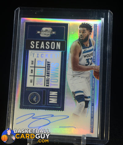 Karl-Anthony Towns 2020-21 Contenders Optic Season Ticket Auto