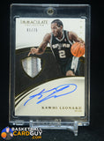 Kawhi Leonard 2014-15 Immaculate Collection Patches Autographs /75 auto, autograph, memorabilia, numbered