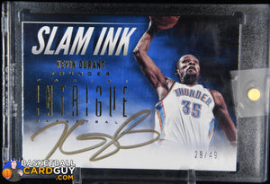 Kevin Durant 2012 - 13 Panini Intrigue Slam Ink #4 #/49 auto, autograph, basketball card, numbered