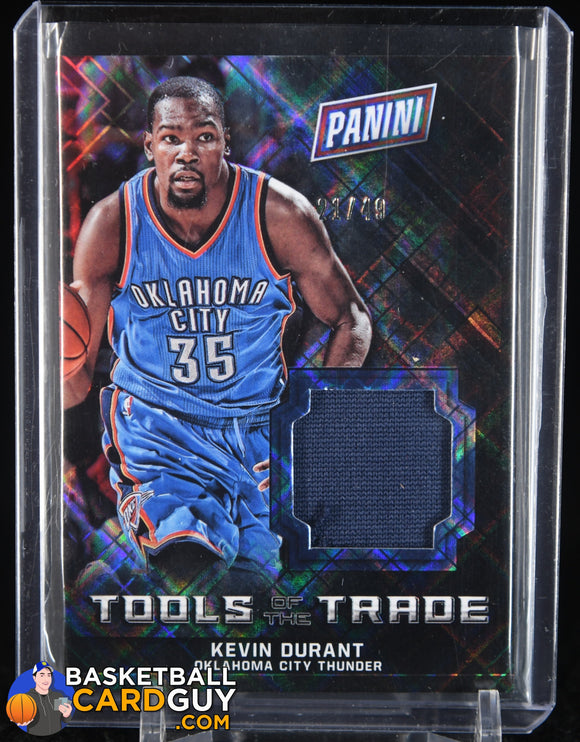 Kevin Durant 2016 Panini National Convention Tools of the Trade Diamond Awe #11 #/49 basketball card, game used, jersey, numbered