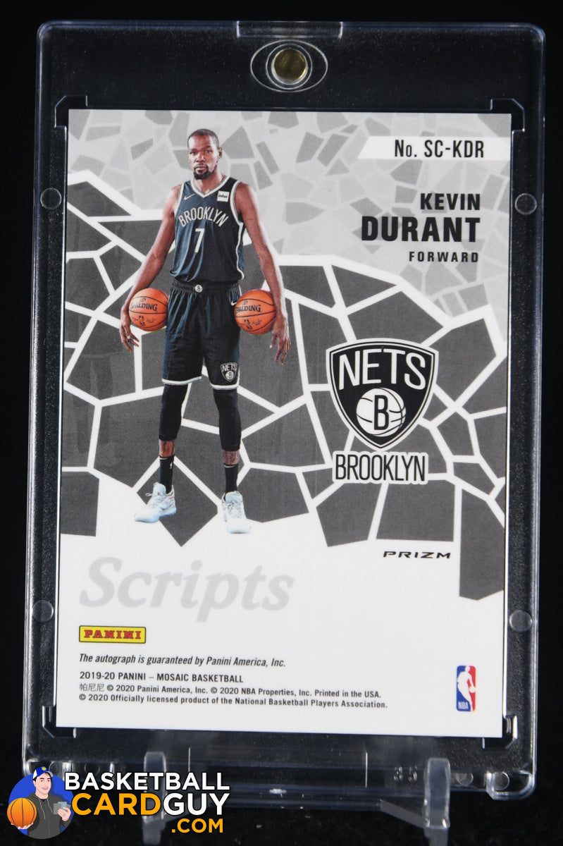 Kevin Durant 2019-20 Mosaic Scripts Autograph On Card – Basketball