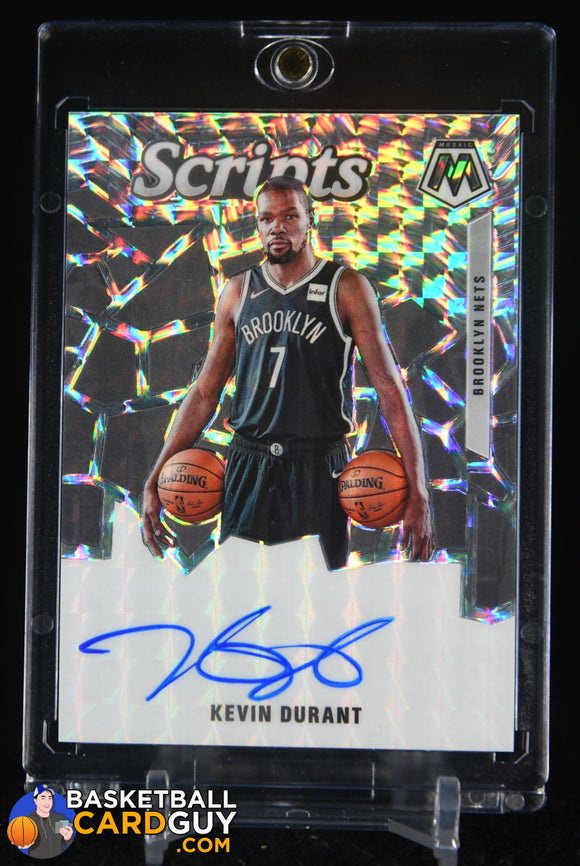 Kevin Durant 2019-20 Mosaic Scripts Autograph On Card auto, autograph, basketball card