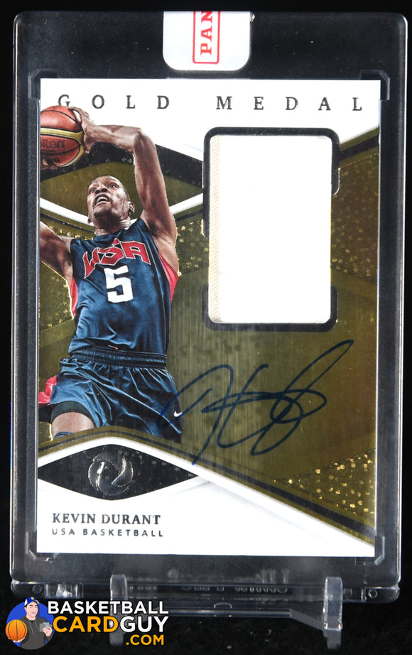 Kevin Durant 2019-20 Panini Opulence Gold Medal USA Jersey Autographs #/79 autograph, basketball card, jersey, numbered, team usa