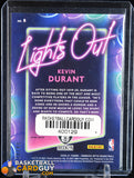 Kevin Durant 2020 - 21 Donruss Optic Lights Out Blue #8 #/49 basketball card, numbered, prizm