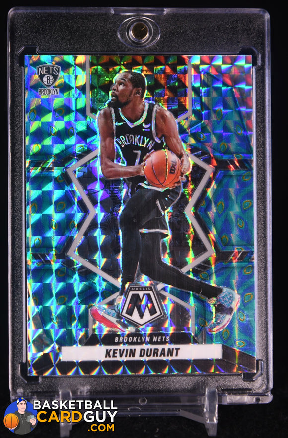 Kevin Durant 2021-22 Panini Mosaic Mosaic Choice Peacock #16 SSP basketball card, prizm