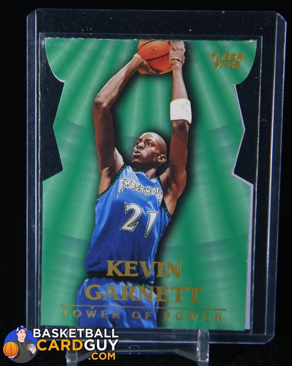 Kevin Garnett 1997-98 Fleer Towers of Power #4 90’s insert, basketball card