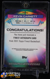 Kevin Garnett 2021 Finest Autographs #FAKG auto, autograph, basketball card