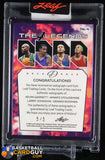 Kevin Garnett / Dennis Rodman / Amare Stoudemire / Larry Johnson 2024 Leaf Decadence QUAD Auto #5/5 autograph, basketball card, numbered