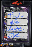 Kevin Garnett / Dennis Rodman / Amare Stoudemire / Larry Johnson 2024 Leaf Decadence QUAD Auto #5/5 autograph, basketball card, numbered