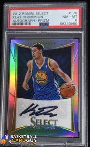 Klay Thompson 2012-13 Select Prizms #170 AU #/149 autograph, basketball card, graded, prizm, rookie card