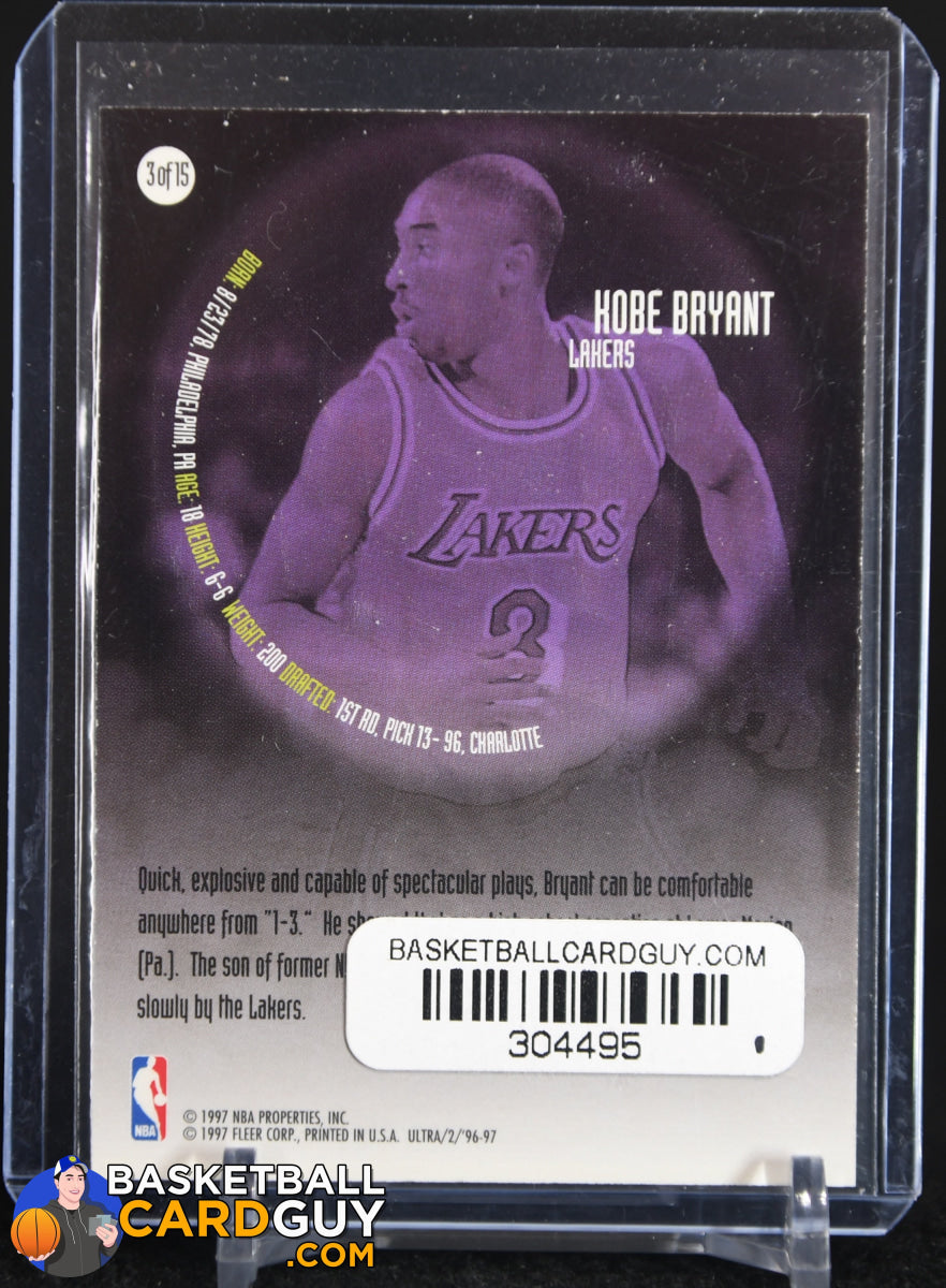 NBA KOBE BRYANT インサート 96-97 Topps Chrome Youthquake #YQ15 コービー・ブライアント ルーキー Kobe Bryant 1996-97 Ultra All-Rookies #3