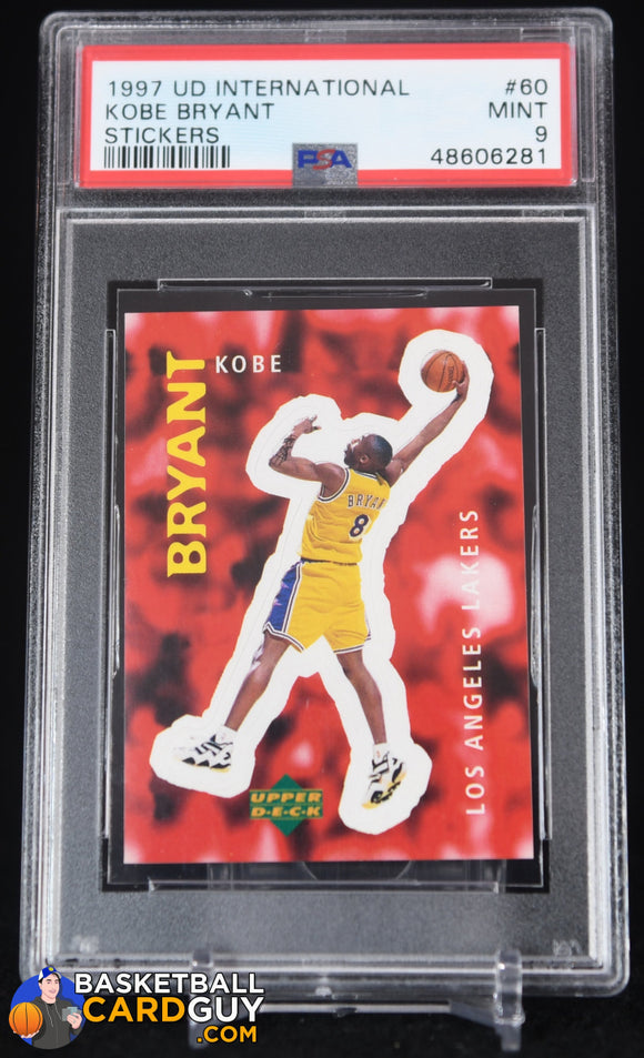 Kobe Bryant 1997-98 Upper Deck Italian Stickers #60 PSA 9 basketball card, graded