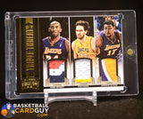 Kobe Bryant & Pau Gasol & Bynum 2012-13 Panini Triple Threads Prime Patch /25 memorabilia, numbered