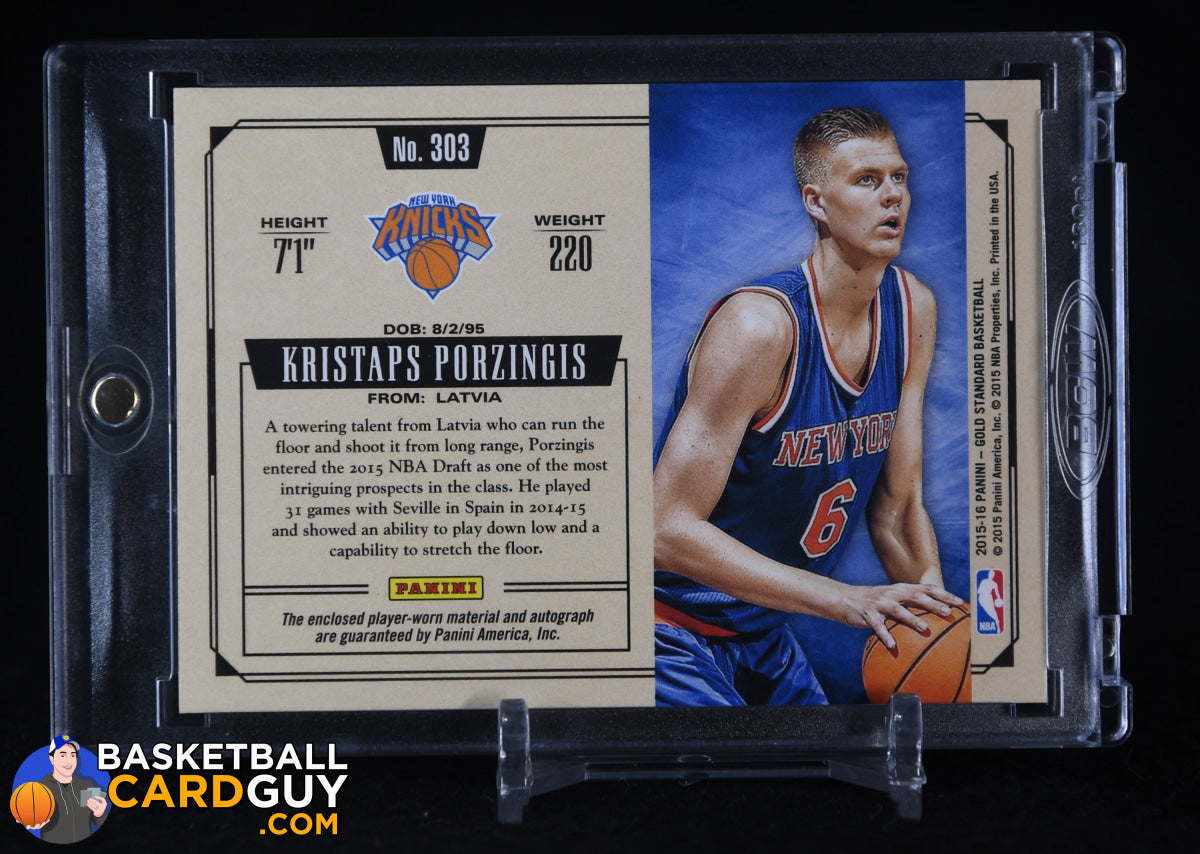 Kristaps Porzingis 2015-16 Panini Gold Standard Rookie Jersey