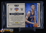 Kristaps Porzingis 2015-16 Panini Gold Standard Rookie Jersey Autographs Prime #303 #/25 autograph, basketball card, numbered, patch,