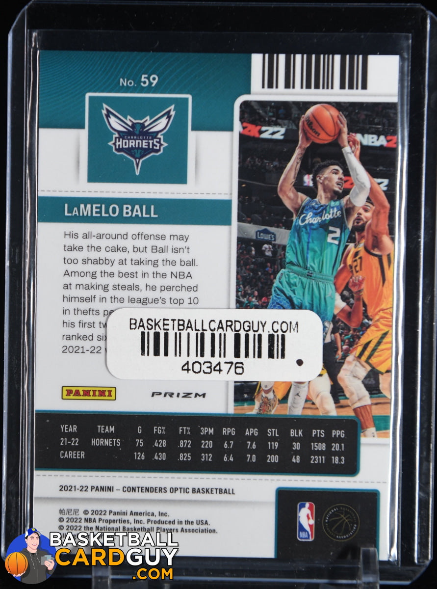 LaMelo Ball 2021-22 Panini Contenders Optic 75th Anniversary