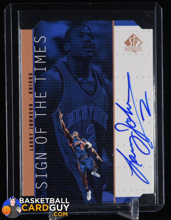 Larry Johnson 1998-99 SP Authentic Sign of the Times Bronze #LJ auto, autograph, basketball card