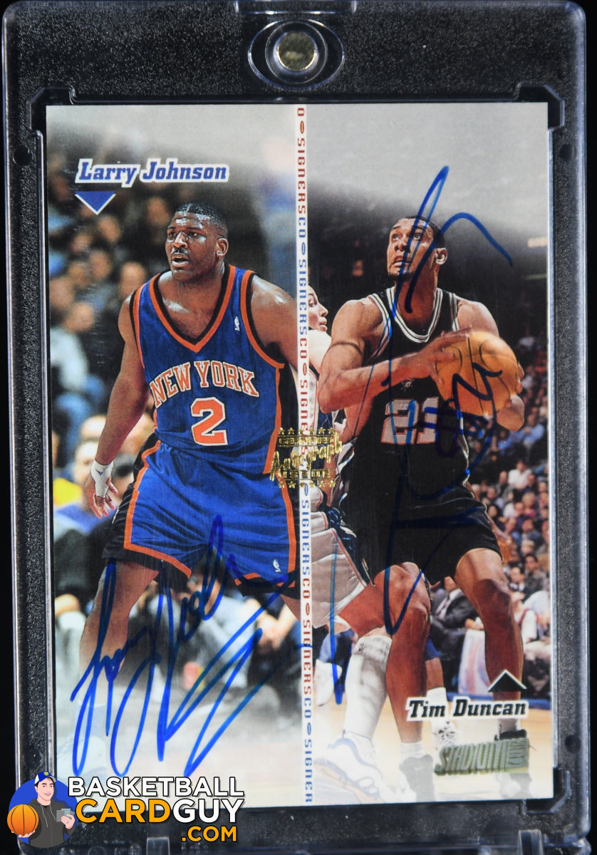 Larry Johnson/Tim Duncan 1998-99 Stadium Club Co-Signers #CO10 