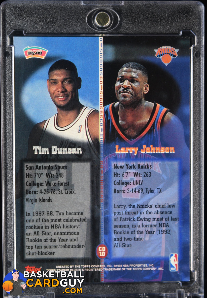 Larry Johnson/Tim Duncan 1998-99 Stadium Club Co-Signers #CO10