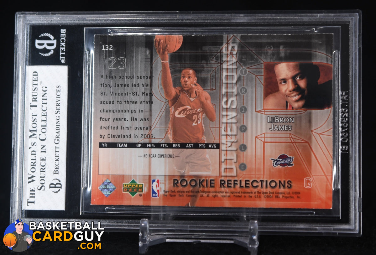 LeBron James 2003-04 Upper Deck Triple Dimensions #132 RC DUNK