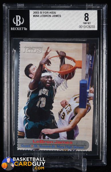 lebron james graded rookie card 2003 Sports Illustrated for Kids #264 – Basketball Guy Pack Option:Blastoise (Heavy) 113 All authentic single cards Pokémon TCG: English Mystery