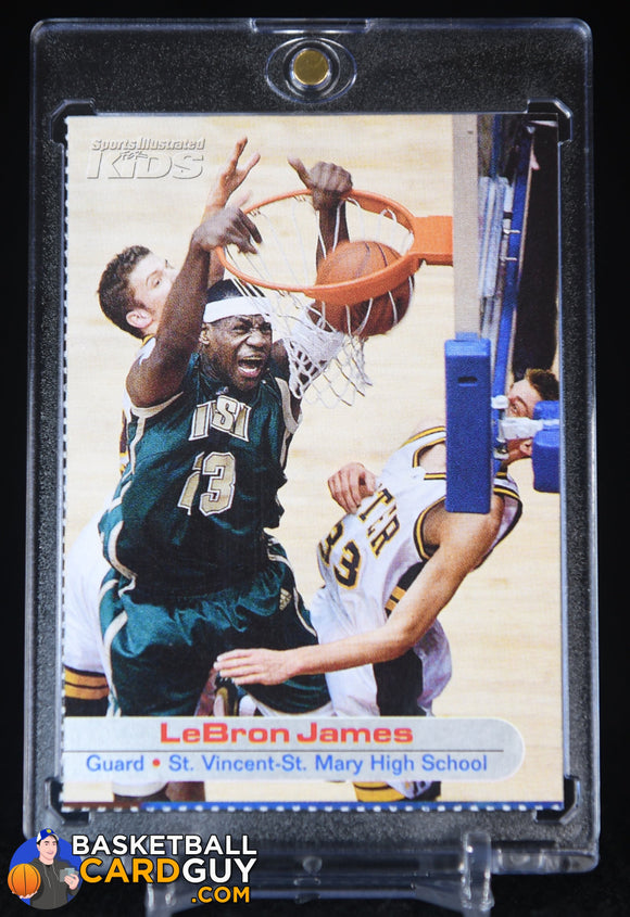 LeBron James 2003 Sports Illustrated for Kids #264 BK RC basketball card, rookie card