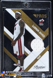 LeBron James 2010-11 Prestige Prestigious Pros Materials Gold #16 #/25 basketball card, jersey, numbered