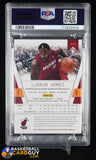 LeBron James 2010-11 Totally Certified Gold Materials Prime #45 #/25 basketball card, game used, graded, numbered, patch