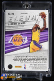 LeBron James 2020-21 Panini Mosaic Elevate Mosaic Reactive Yellow #23 #/99 basketball card, numbered