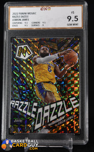 LeBron James 2022-23 Panini Mosaic Razzle Dazzle #5 CNG 9.5 GEM Basketball Card Guy LeBron James 2022-23 Panini Mosaic Razzle Dazzle #5 CNG 9.5 GEM Basketball Card Guy
