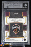 LeBron James 2022-23 Select Throwback Memorabilia #20 BGS 8.5 basketball card, jersey