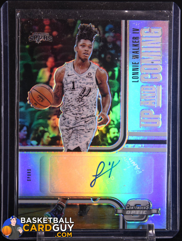 Lonnie Walker IV 2018 - 19 Panini Contenders Optic Up and Coming Autographs #20 autograph, basketball card, numbered, rookie card