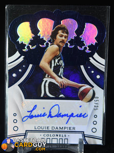 Louie Dampier 2019-20 Crown Royale Crown Autographs Blue #17 #/25 autograph, basketball card, numbered