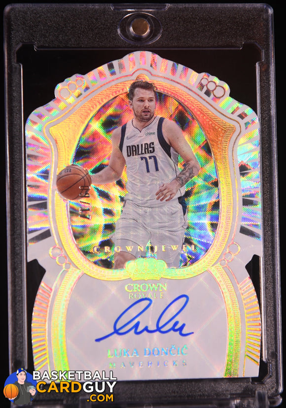 Luka Doncic 2022 - 23 Crown Royale Jewel Signatures FOTL #5 #/17 auto, autograph, basketball card, FOTL, numbered