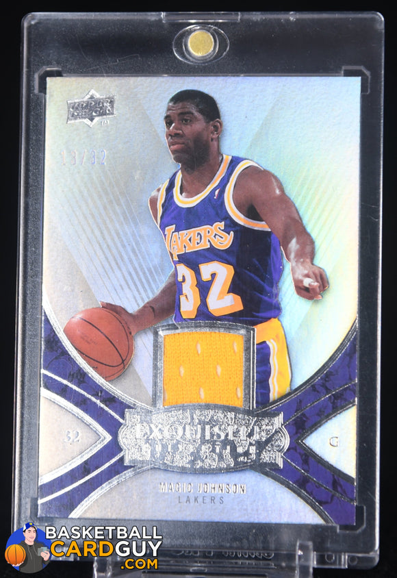 Magic Johnson 2008-09 Exquisite Collection Player Box Memorabilia #PBMJO #/32 autograph, basketball card, exquisite, numbered