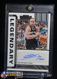Manu Ginobili 2022-23 Panini Contenders Legendary Contenders Autographs #17 #/49 auto, autograph, numbered