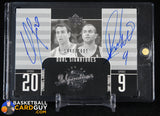 Manu Ginobili / Tony Parker 2002-03 Upper Deck Inspirations #138 AU RC/AU autograph, basketball card, numbered