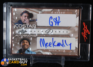 Meek Mill G Herbo Decadence dual autograph #/10 autograph, leaf, music, numbered