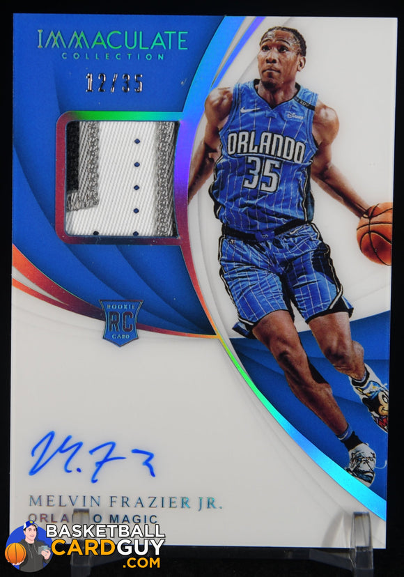 Melvin Frazier Jr. 2018 - 19 Immaculate Collection Rookie Patch Autographs Jersey Number #126 #/35 auto, autograph, basketball card,