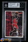 Michael Jordan 1999-00 Victory GGUM Practice Worn Jersey Beckett BGS 8 basketball card, beckett, graded, patch