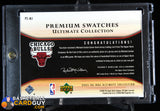 Michael Jordan 2005-06 Ultimate Collection Premium Swatches #PSMJ #/100 basketball card, jersey, numbered, upper deck