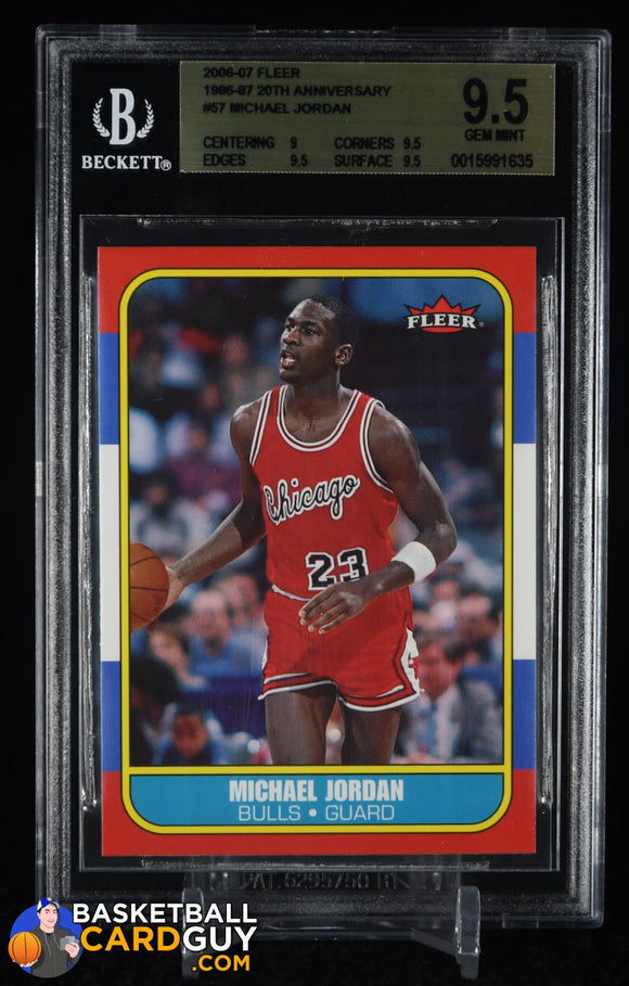 Michael Jordan 2006-07 Fleer 1986-87 20th Anniversary #57 BGS 9.5 basketball card, graded