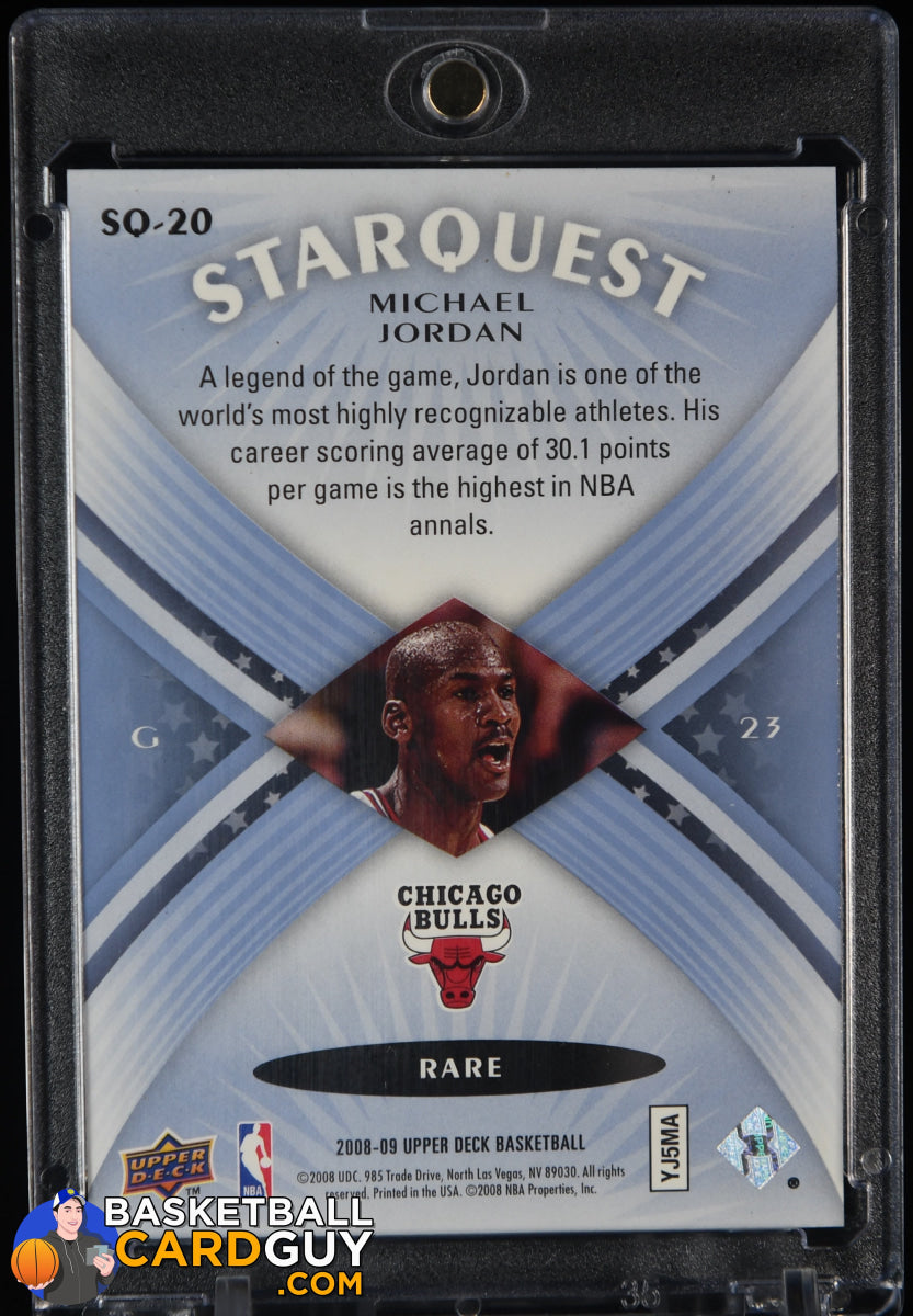 rare upper deck basketball cards Michael Jordan 2008-09 Upper Deck Starquest Blue "Rare" #SQ20 – Basketball Card Guy