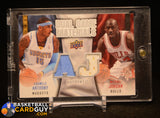 Michael Jordan Carmelo Anthony 2009-10 Upper Deck Dual Game Materials Jerseys memorabilia