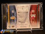 Michael Jordan Carmelo Anthony 2009-10 Upper Deck Dual Game Materials Jerseys memorabilia