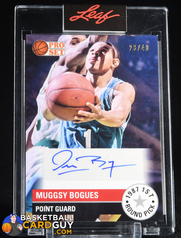 MUGGSY BOGUES 2021 Leaf Pro Set #31/40 Auto #PSB-MB1 auto, autograph, basketball card, numbered